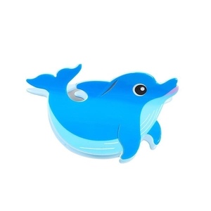 Cute blue dolphin hair claw clip in faux acetate, 2024 ocean theme hair styling accessory