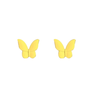 Boucles d'oreilles papillon jaunes chics au design géométrique pour femmes