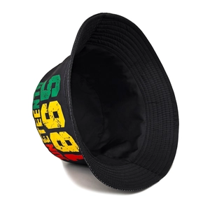 Classic Juneteenth 1865 printed black bucket hat for men and women stylish double sided sun cap
