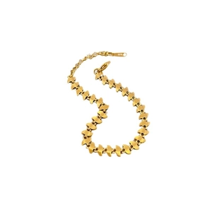 Bracelet chaîne en acier titane doré au design épuré avec fermoir mousqueton réglable