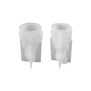 Translucent silicone squirrel and pinecone mold set for DIY resin harvest ornaments