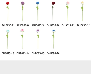 Grid display of handmade crochet roses in various vibrant colors with detailed knit textures