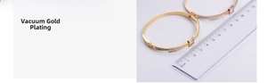 Detailed macro view of vacuum gold plated bangle with square crystal and pave zircons