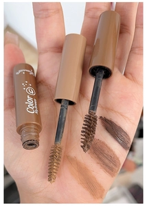 Three shades of long-lasting eyebrow mascara with detailed brush applicators for natural looks