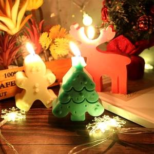 Kerst Siliconen Kaarsvorm Peperkoekmannetje Rendier Boom DIY Aromatherapie Wax Hars Handwerk Decor