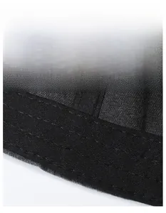 Close-up of the widened moisture-wicking sweatband inside the black baseball cap
