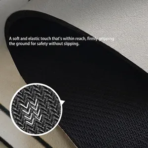 Absorbent kitchen mat with anti-slip rubber base and herringbone texture for countertops