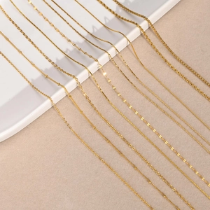 Minimalist Stainless Steel Chain Necklace For Women Gold Silver Plated Water Wave Snake Cross Rope Chain Elegant Jewelry Necklaces Gift