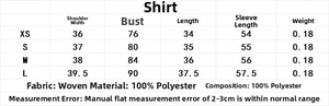Size chart detail for cropped plaid layered top showing shoulder and chest measurements