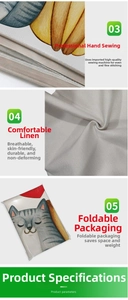 Detail view of breathable linen fabric texture and durable stitching for throw pillow covers