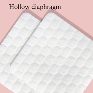 White lint-free nail polish remover pads with breathable honeycomb texture design