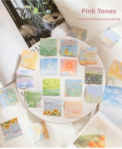 Autocollants artistiques de peintures à l'huile avec paysages sur plat en porcelaine