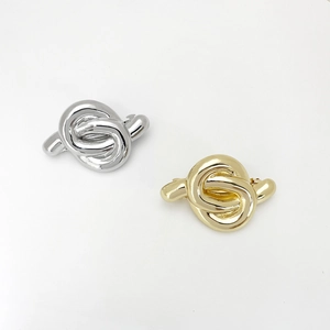Pince à Cheveux en Alliage Minimaliste avec Nœud Style Européen et Américain Clip à Ressort Électroplaqué Or Argent Bijoux de Cheveux Femme
