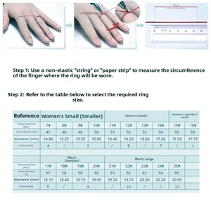 Sizing guide for the hip-hop minimalist gold stainless steel bevel open ring