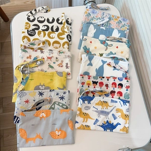 Variété de petits sacs à main en coton aux imprimés animaux mignons avec poignée