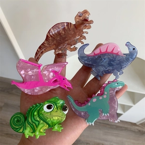Cute Cartoon Dinosaur Pterosaur Shape Acrylic Hair Claw Clip Sweet Individualistic Handmade Hairpin Accessories For Women Girls