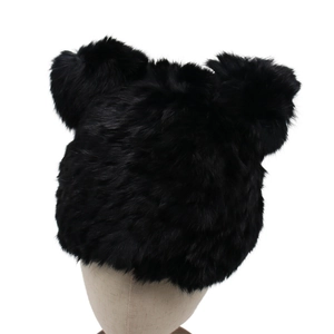 Chapeau Bob D'Hiver Fausse Fourrure Peluche Chaud Épais Coupe-Vent Oreilles D'Ours Animal Mignon Style Coréen Pour Femmes