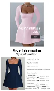 Detail view of square neck long sleeve dress showing fabric texture and pink color