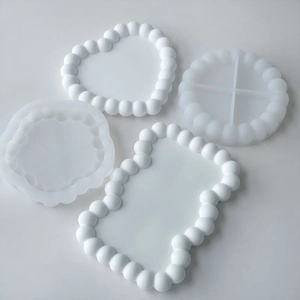 DIY bubble tray silicone molds set including heart cloud and rectangle shapes