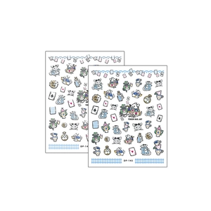 Adhesive ultra-thin nail art stickers with Alice in Wonderland cartoon patterns