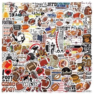 Rugby American Football Waterproof PVC Stickers For Laptop Guitar Suitcase Water Bottle DIY Decorative Sports Decals