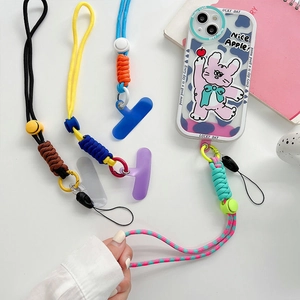 Cordon de téléphone de sport tissé à la main avec boucles réglables et mousquetons