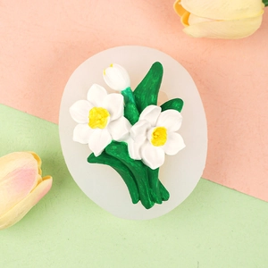 Flower Silicone Mold Three Dimensional Floral Shape For Fondant Chocolate Candle Plaster DIY Ornament Handcrafted