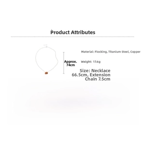 Detailed specs of the flocking bear pendant necklace with stainless steel chain