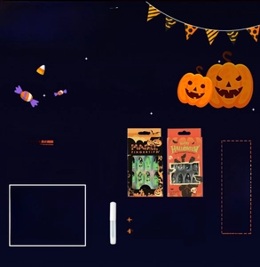 Detailed Halloween press on nails set with 3D pumpkin and ghost patterns