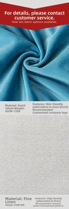 Detailed fabric comparison between plush blue Holland velvet and grey fine linen textures