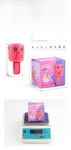 Pink hair gem stamper toy kit with size dimensions and package weight details
