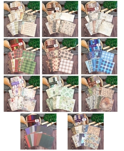 6-inch vintage scrapbook paper featuring music scores and floral patterns for DIY crafts