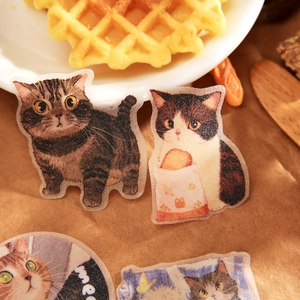 Süße Haustier Katze Hund Dekorative Aufkleber PVC Flash Sanding Prozess Journaling Scrapbooking DIY Schreibwaren Zubehör