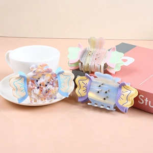 Acetate Candy Shape Hair Claw Clip With Rhinestones Cute Patchwork Elegant Shark Clip For Women Girls Sweet Ins Style