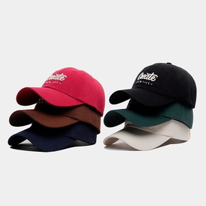 Casquettes de baseball en coton réglables avec broderie 'Create NEW LIFE' en six tons
