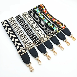 Adjustable crossbody shoulder straps with houndstooth and ethnic patterns in seven styles