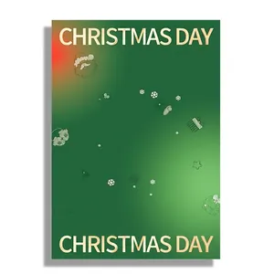 Thick gold-stamped Christmas gift wrapping paper with festive snowflakes and Santa motifs