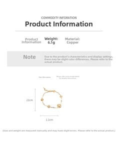 Detail showing 18K gold plated copper bracelet with starburst charms and 6.1g weight