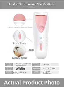 Detailed structural diagram and technical specifications of electric eyelash curler