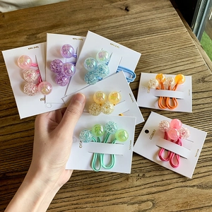 Bunte Glitzerkugel Haargummis für Kinder, süße Haaraccessoires und elastische Haarbänder.