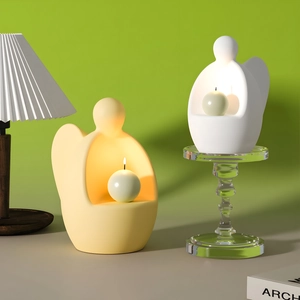 Minimalistische Engel Flügel Kerzenhalter Silikonform für DIY Gips Harz Handwerk Set
