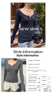 Detailed chart showing slim fit long sleeve henley shirt fabric specs and size info
