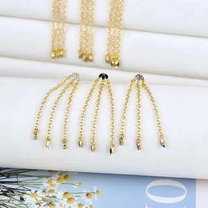 Luxury S925 silver tassel earrings with gold finish and colorful marquise gemstones
