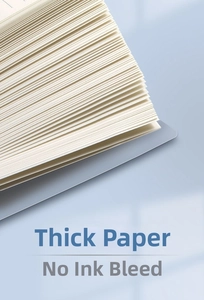 Close-up of thick ivory paper layers showing premium quality and ink-proof texture