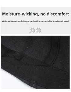Close-up of the widened sweatband and breathable knit fabric inside the baseball cap
