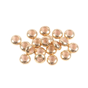 Perles de positionnement plates dorées pour la création de bijoux DIY avec lustre poli