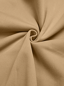 Macro shot of khaki knitted fabric showing premium soft texture and fine fiber weave
