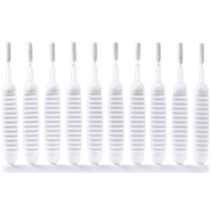 Lot de 10 brosses de nettoyage blanches pour pommeau de douche avec poignées antidérapantes
