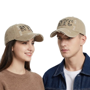 Cappello Da Baseball In Cotone Lavato Distressed Con Applique Leopardata NYC Berretto Vintage Regolabile Protezione Solare Per Unisex