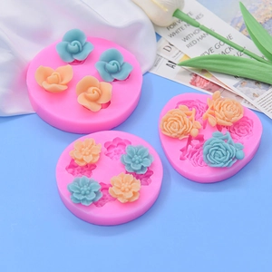 Stampo In Silicone Fiore Rosa Forma Di Foglia 3D Rosa Per Decorazione Torte DIY Pasticceria Cioccolato Fondant Sapone Resina